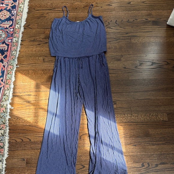 Eberjey Gisele Printed TENCEL™ ModalCami & Pant PJ Set Duo Stripe True Navy - Picture 1 of 5